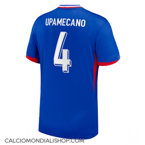 Maglie da calcio Francia Dayot Upamecano #4 Prima Maglia Europei 2024 Manica Corta